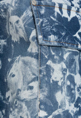 Stella McCartney Animal Forest Cargo Jeans Blue 6D0255 3SPH65-4709