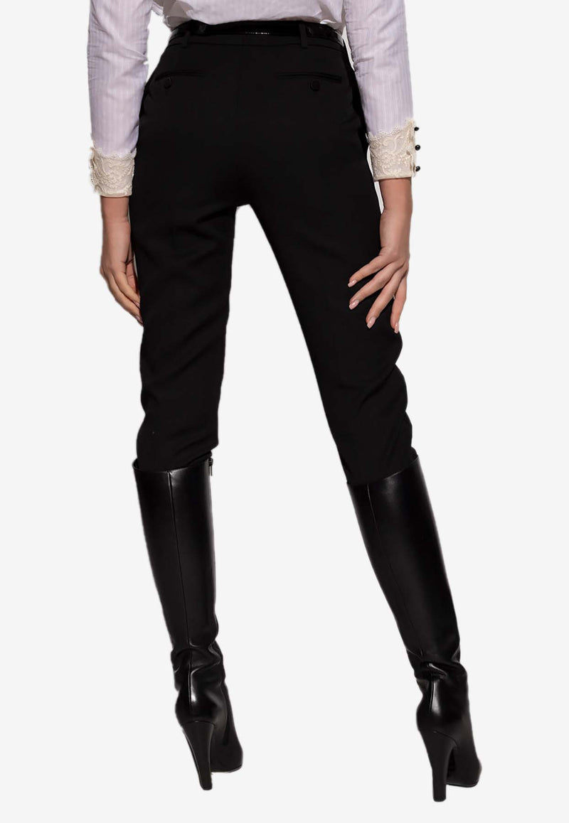 Saint Laurent Satin-Panel Tailored Pants 531553 Y399W-1000