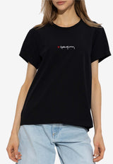 Stella McCartney Iconics Love Logo Crewneck T-shirt Black 6J0273 3SPY52-1000