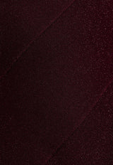 Stella McCartney Fringed Midi Dress Burgundy 6K0667 3S2461-6016