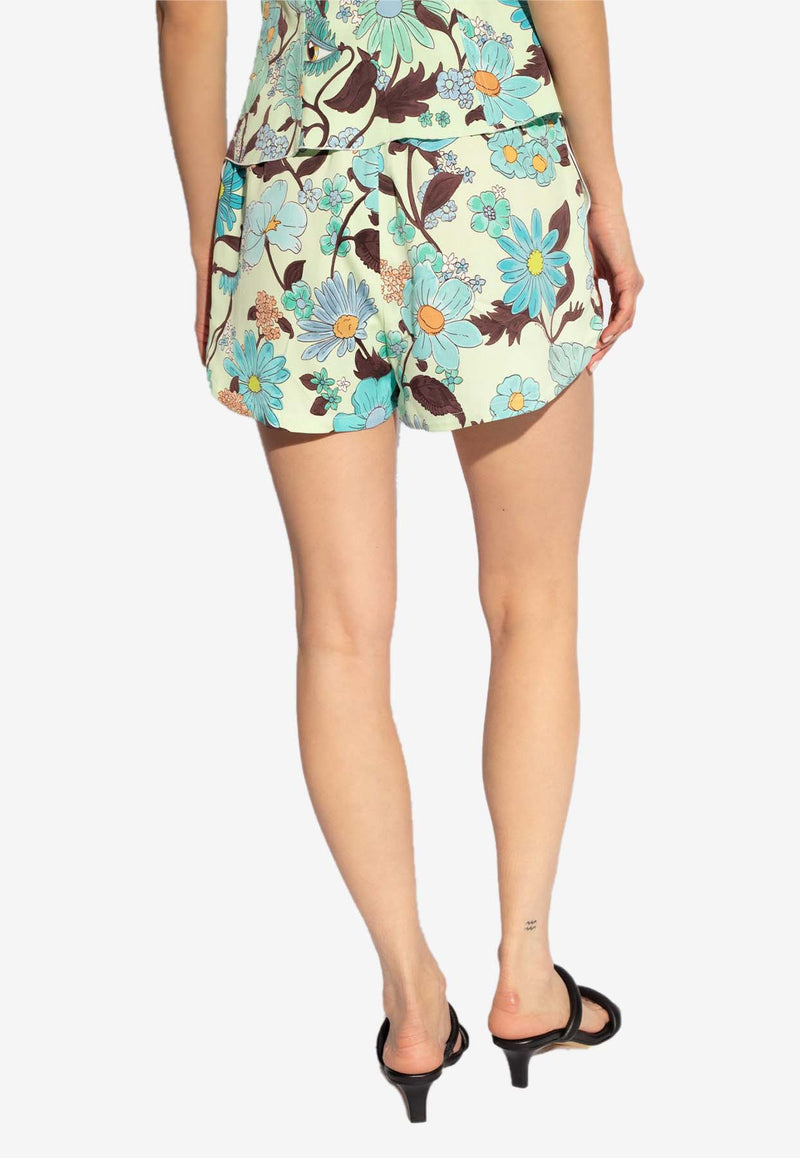 Stella McCartney Floral Print Mini Shorts Multicolor 640166 3DS300-3945