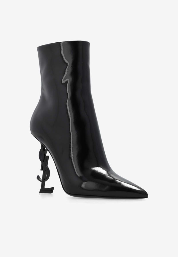 Saint Laurent Opyum 110 Ankle Boots in Patent Leather Black 693133 AACGC-1000