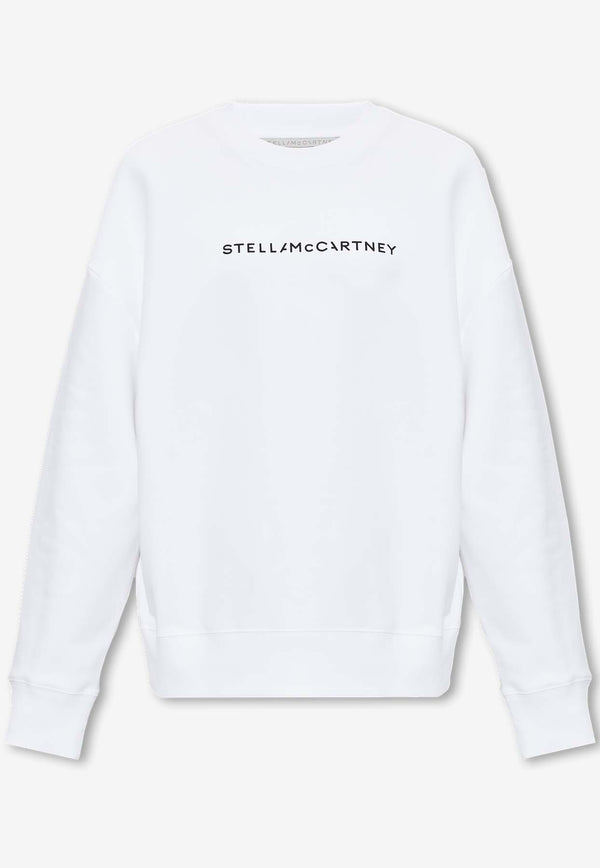 Stella McCartney Logo Print Crewneck Sweatshirt White 6J0263 3SPY50-9000