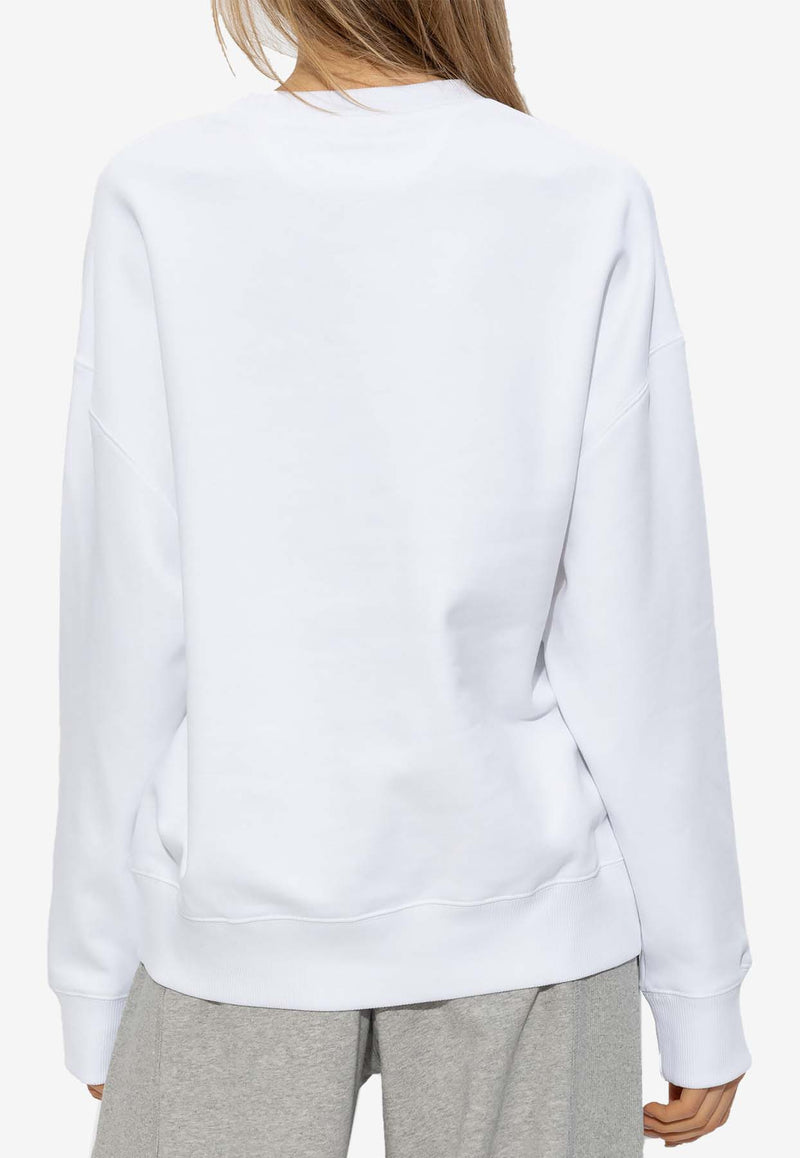 Stella McCartney Logo Print Crewneck Sweatshirt White 6J0263 3SPY50-9000