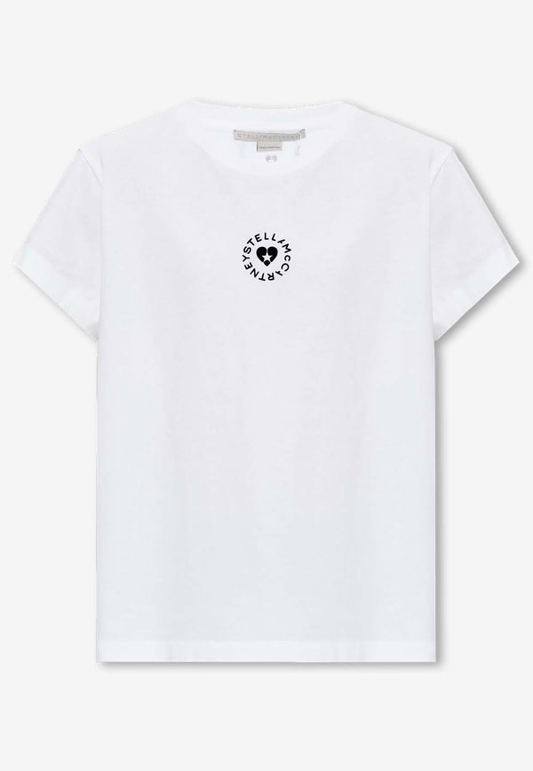 Stella McCartney Heart Logo Crewneck T-shirt White 6J0273 3SPY53-9000