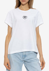 Stella McCartney Heart Logo Crewneck T-shirt White 6J0273 3SPY53-9000