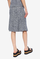 Stella McCartney Ribbed Knit Midi Skirt Gray 6K0690 3S2467-8519