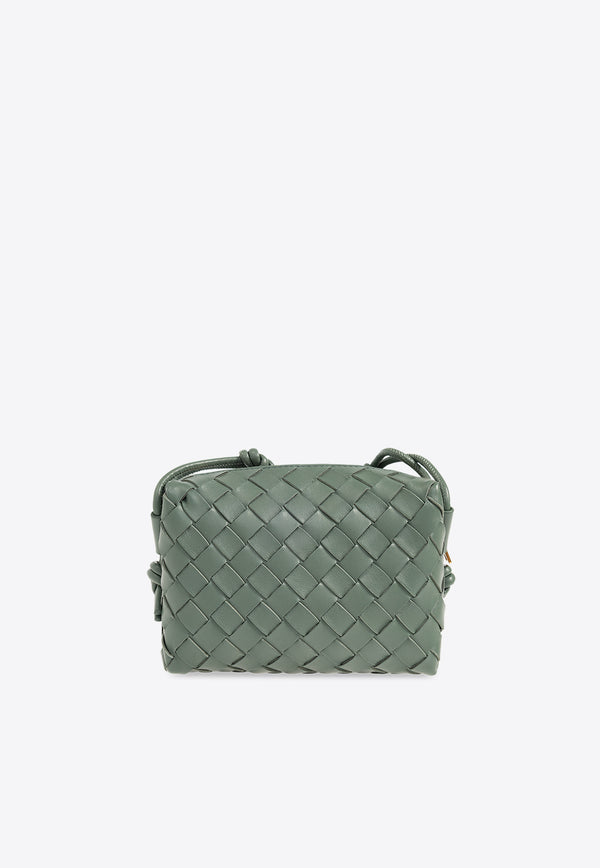 Bottega Veneta Mini Loop Leather Crossbody Bag Aloe 723547 V1G11-3198