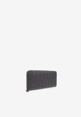Bottega Veneta Intrecciato Leather Zip-Around Wallet Ardoise 749427 VCPQ6-2078
