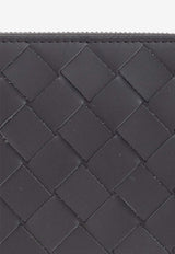 Bottega Veneta Intrecciato Leather Zip-Around Wallet Ardoise 749427 VCPQ6-2078