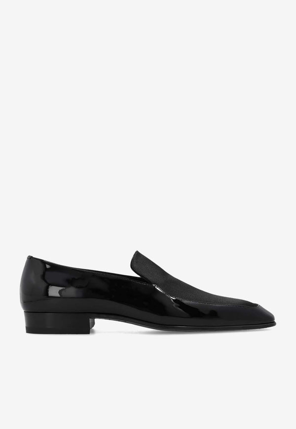Saint Laurent Gabriel Loafers in Patent Leather Black 755190 AAAZY-2211