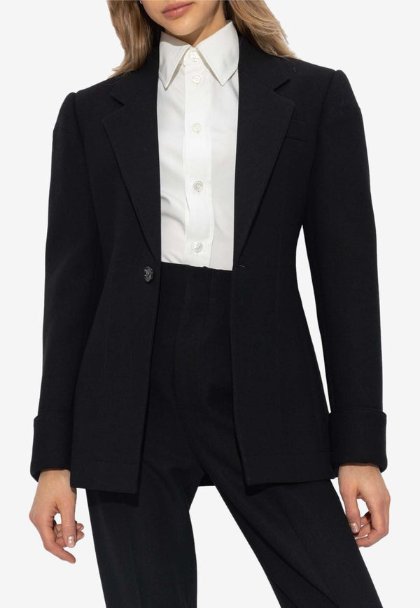 Bottega Veneta Single-Breasted Tailored Blazer Black 759699 VKPH0-1000