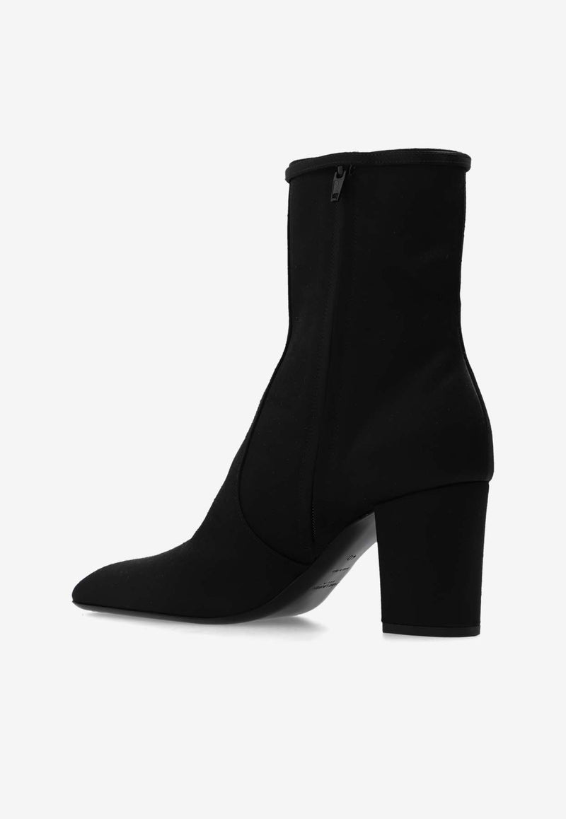 Saint Laurent Betty 70 Satin Ankle Boots Black 762978 9QN00-1000