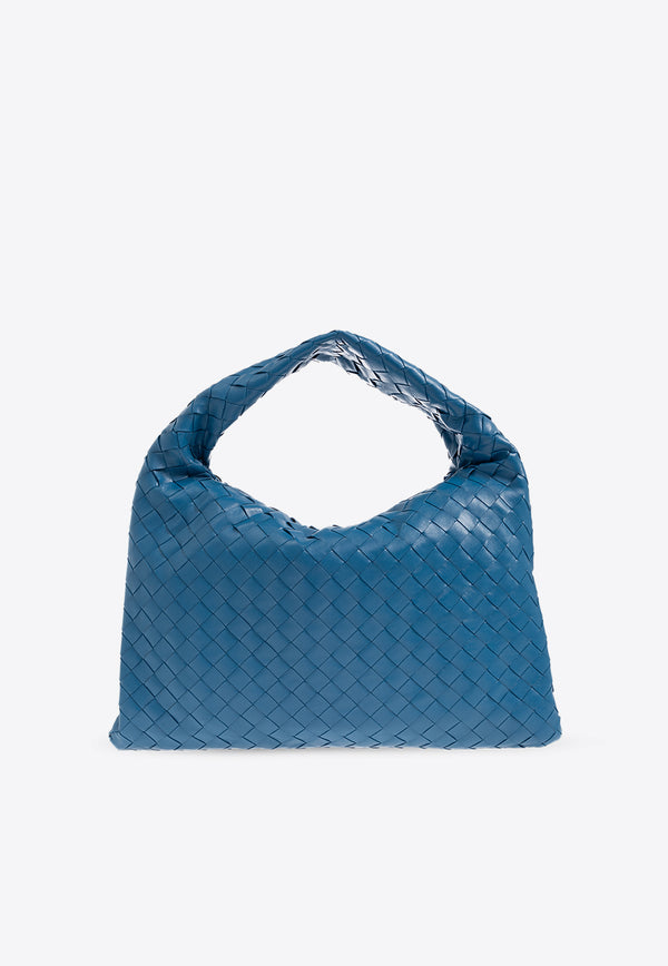 Bottega Veneta Small Hop Top Handle Bag in Intrecciato Leather Deep Pacific 763966 V3IV1-4425