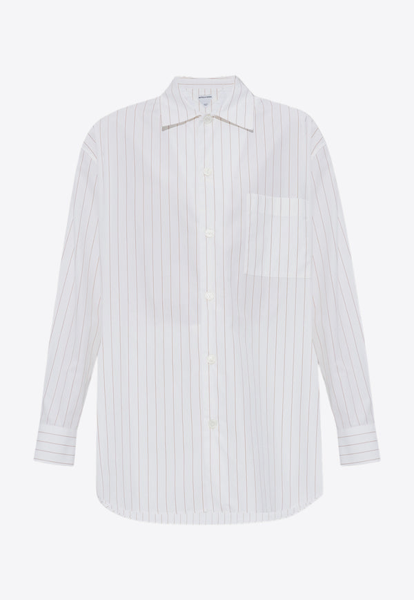 Bottega Veneta Long-Sleeved Striped Shirt 770003 V2N90-9072