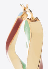 Bottega Veneta Twist Triangle Hoop Earrings 775180 VAHU4-1364