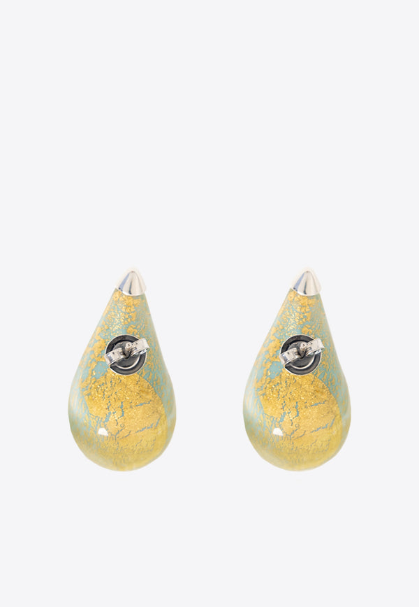 Bottega Veneta Drop-Shaped Stud Earrings Mint 777469 V507R-3908