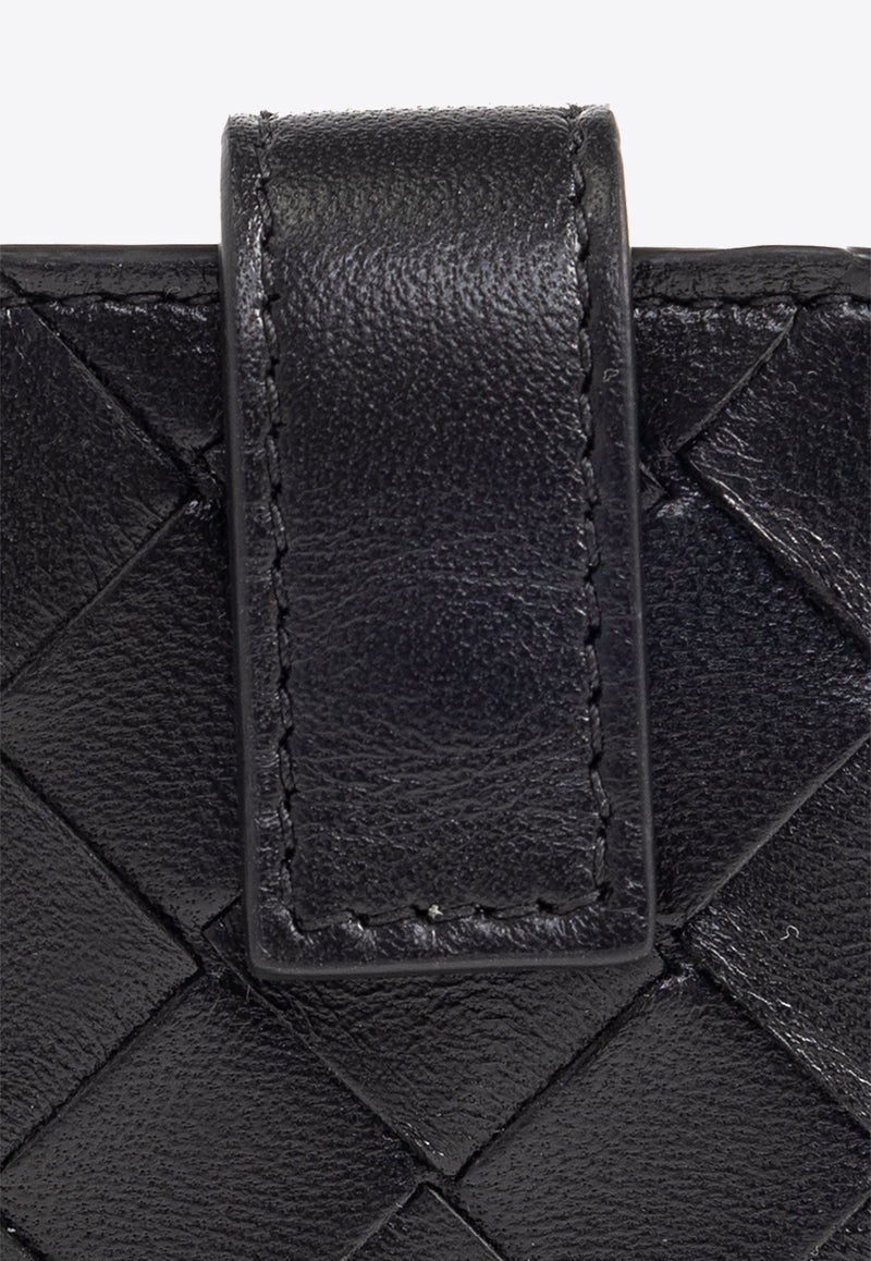 Bottega Veneta Intrecciato Leather Accordion Cardholder Black 776626 VCPP3-8425