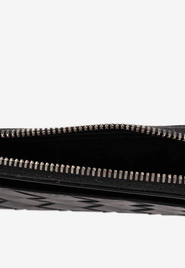 Bottega Veneta Intrecciato L-Zippered Cardholder Black 775544 VCPQ3-8803
