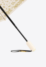 Moschino Contrasting Logo Open and Close Umbrella Cream 8610 OPENCLOSEI-CREAM
