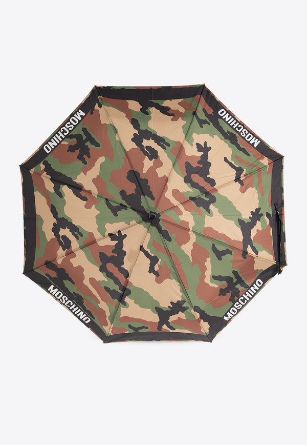Moschino Camouflage Print Foldable Umbrella Multicolor 8893 OPENCLOSEA-BLACK