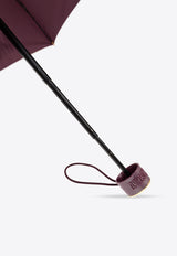 Moschino Teddy Bear Logo Foldable Umbrella Purple 8550 SUPERMINIX-BURGUNDY
