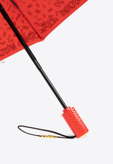 Moschino Contrasting Logo Open and Close Umbrella Red 8610 OPENCLOSEC-RED