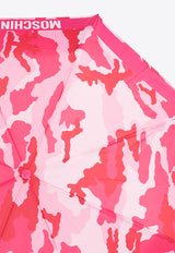 Moschino Camouflage Print Foldable Umbrella Pink 8893 OPENCLOSEJ-FUXIA