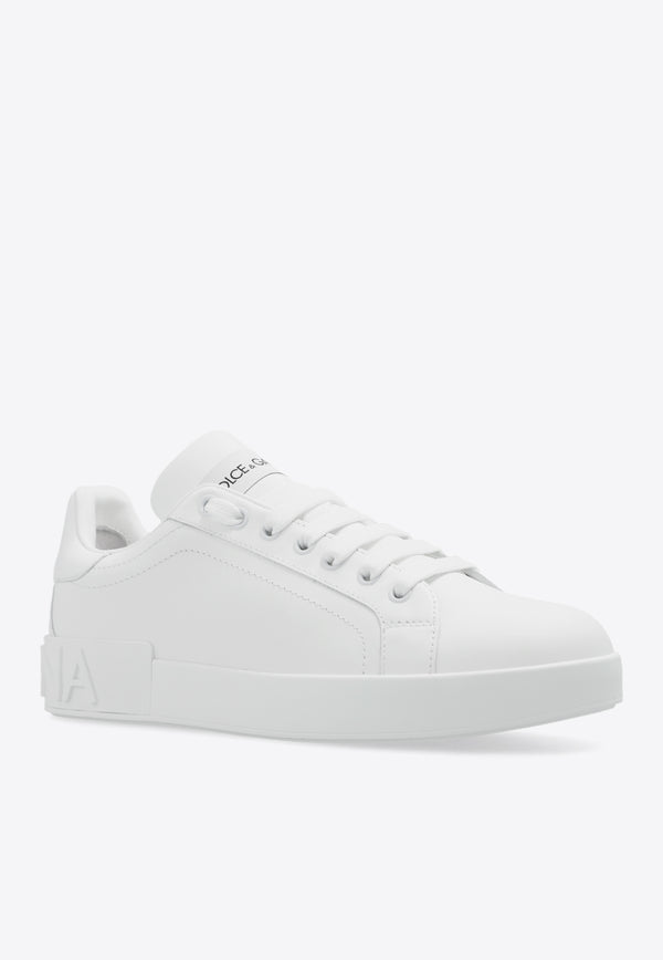 Dolce & Gabbana Portofino Low-Top Leather Sneakers White CK1544 A1065-80001