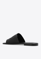 Dolce & Gabbana DG Logo Leather Slides Black A80397 AO602-80999