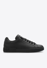 Dolce & Gabbana Portofino Low-Top Leather Sneakers Black CS1772 A1065-80999