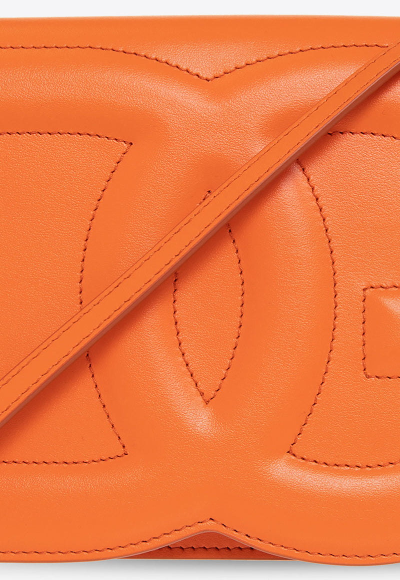 Dolce & Gabbana DG Logo Leather Shoulder Bag Orange BB7287 AW576-80244