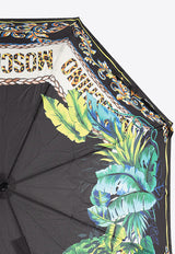 Moschino Graphic Print Foldable Umbrella Multicolor 8862 OPENCLOSEA-BLACK