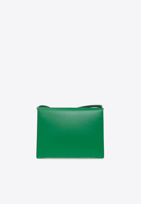 Dolce & Gabbana DG Logo Leather Shoulder Bag Green BB7287 AW576-87192