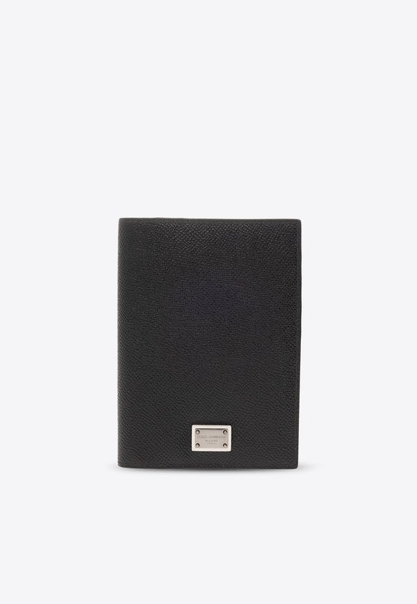 Dolce & Gabbana Logo Plaque Passport Holder Black BP2215 AG219-80999