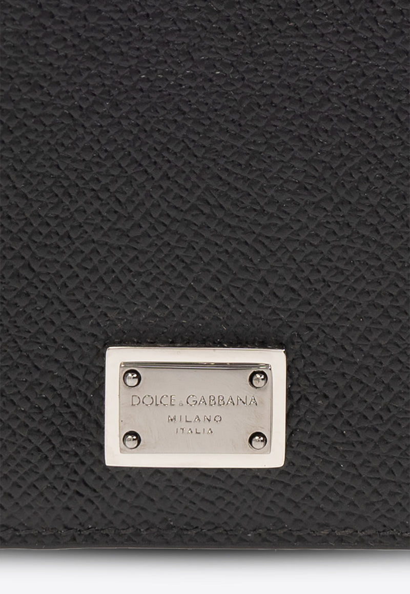Dolce & Gabbana Logo Plaque Passport Holder Black BP2215 AG219-80999