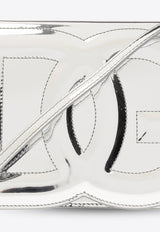 Dolce & Gabbana DG Logo Metallic Leather Shoulder Bag Silver BB7287 AY828-80998