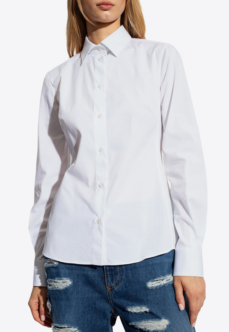 Dolce & Gabbana Long-Sleeved Tailored Shirt White F5G19T FUEEE-W0800