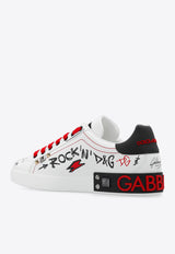 Dolce & Gabbana Portofino Studded Sneakers White CS1772 AH494-HWF57