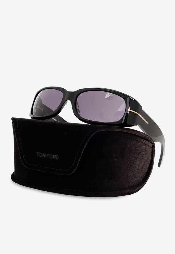 Tom Ford Corey Rectangular Sunglasses Gray FT1064 0-5901A