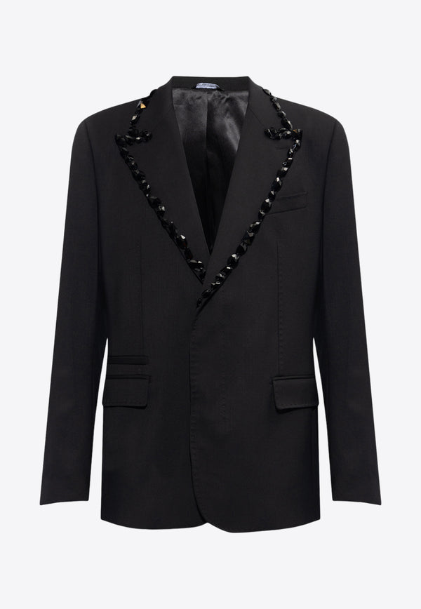 Dolce & Gabbana Sicilia Single-Breasted Tuxedo Jacket Black G2RQ2Z FUBE7-N0000