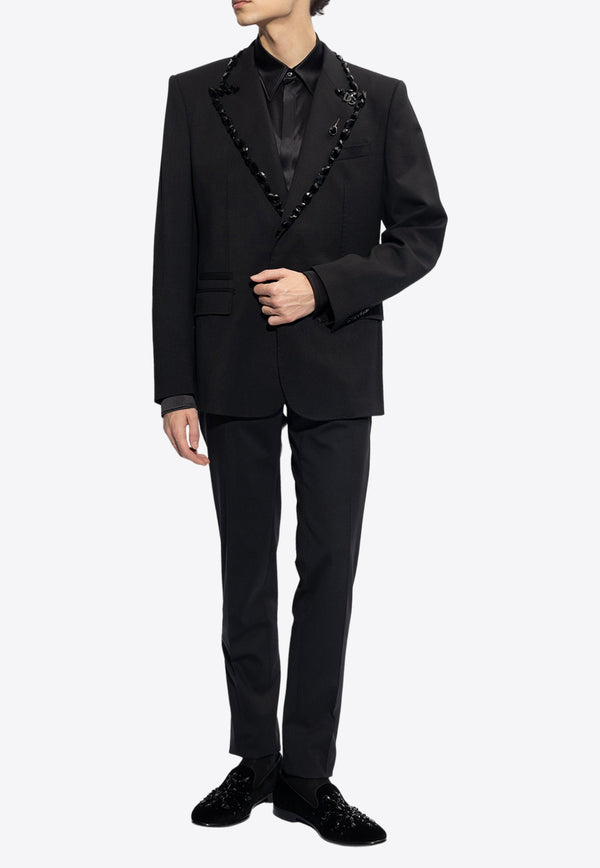 Dolce & Gabbana Sicilia Single-Breasted Tuxedo Jacket Black G2RQ2Z FUBE7-N0000
