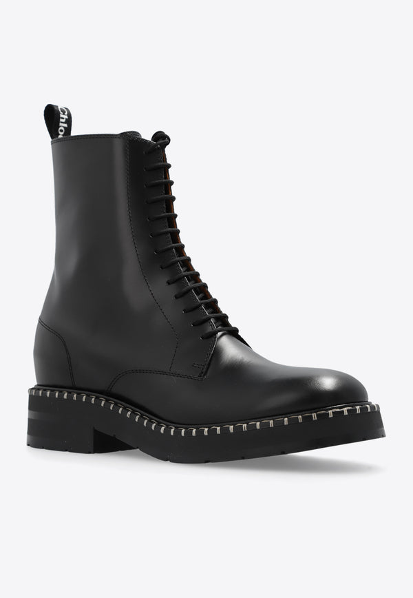 Chloé Noua Lace-Up Boots Black CHC23W950 GC-001