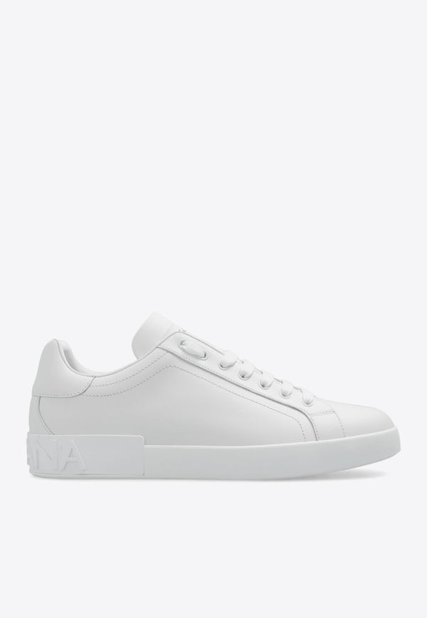 Dolce & Gabbana Portofino Low-Top Leather Sneakers White CS1772 A1065-80001