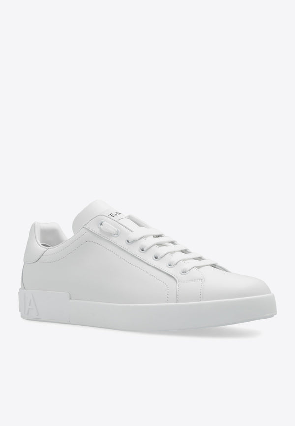 Dolce & Gabbana Portofino Low-Top Leather Sneakers White CS1772 A1065-80001