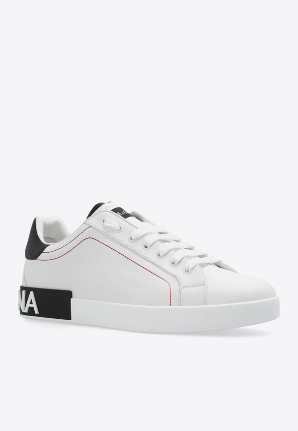 Dolce & Gabbana Portofino Low-Top Leather Sneakers White CS2216 AH526-89697