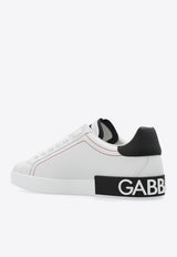 Dolce & Gabbana Portofino Low-Top Leather Sneakers White CS2216 AH526-89697