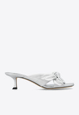 Jimmy Choo Avenue 50 Metallic Leather Mules Silver AVENUE 50 MNA-SILVER