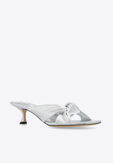 Jimmy Choo Avenue 50 Metallic Leather Mules Silver AVENUE 50 MNA-SILVER