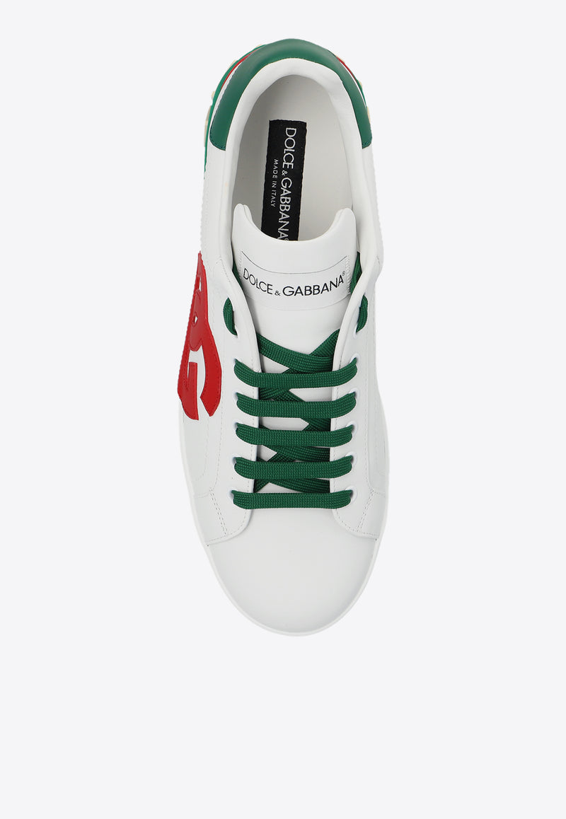Dolce & Gabbana Portofino Low-Top Leather Sneakers White CS1772 AN384-8N530